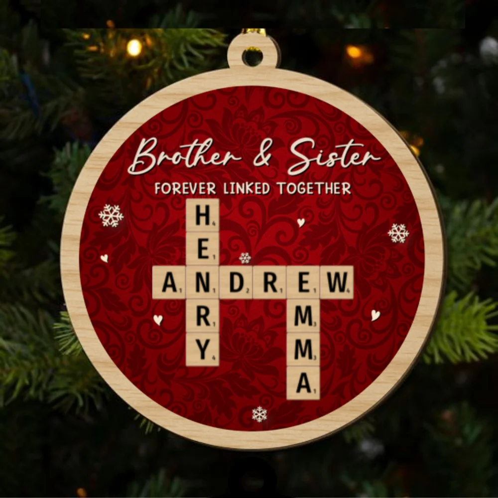 Same Roots But Different Beautiful Branches - Personalized Custom 2-Layered Wood Ornament - Image 6