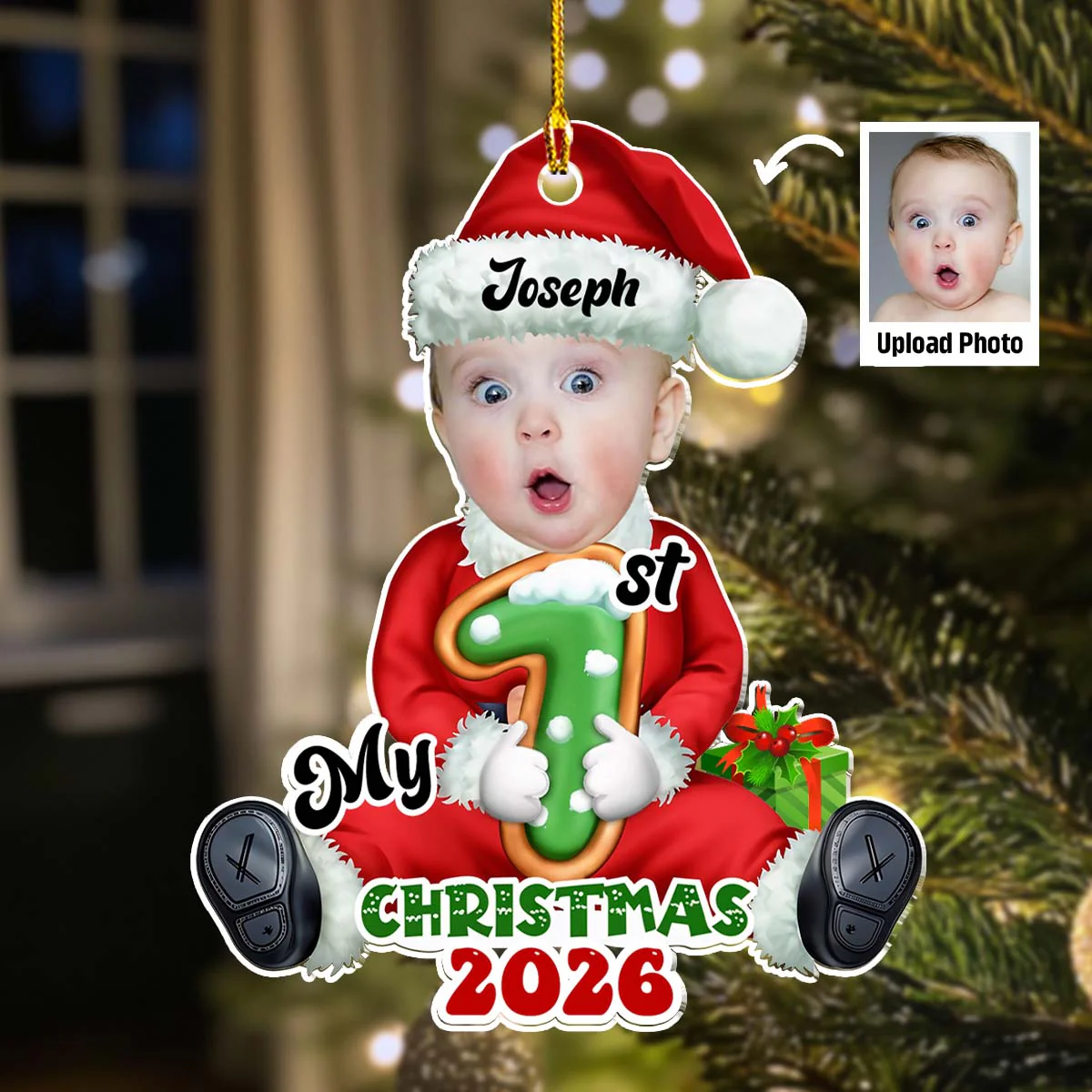 Santa Baby Christmas 2025 - Personalized Custom Acrylic Ornament