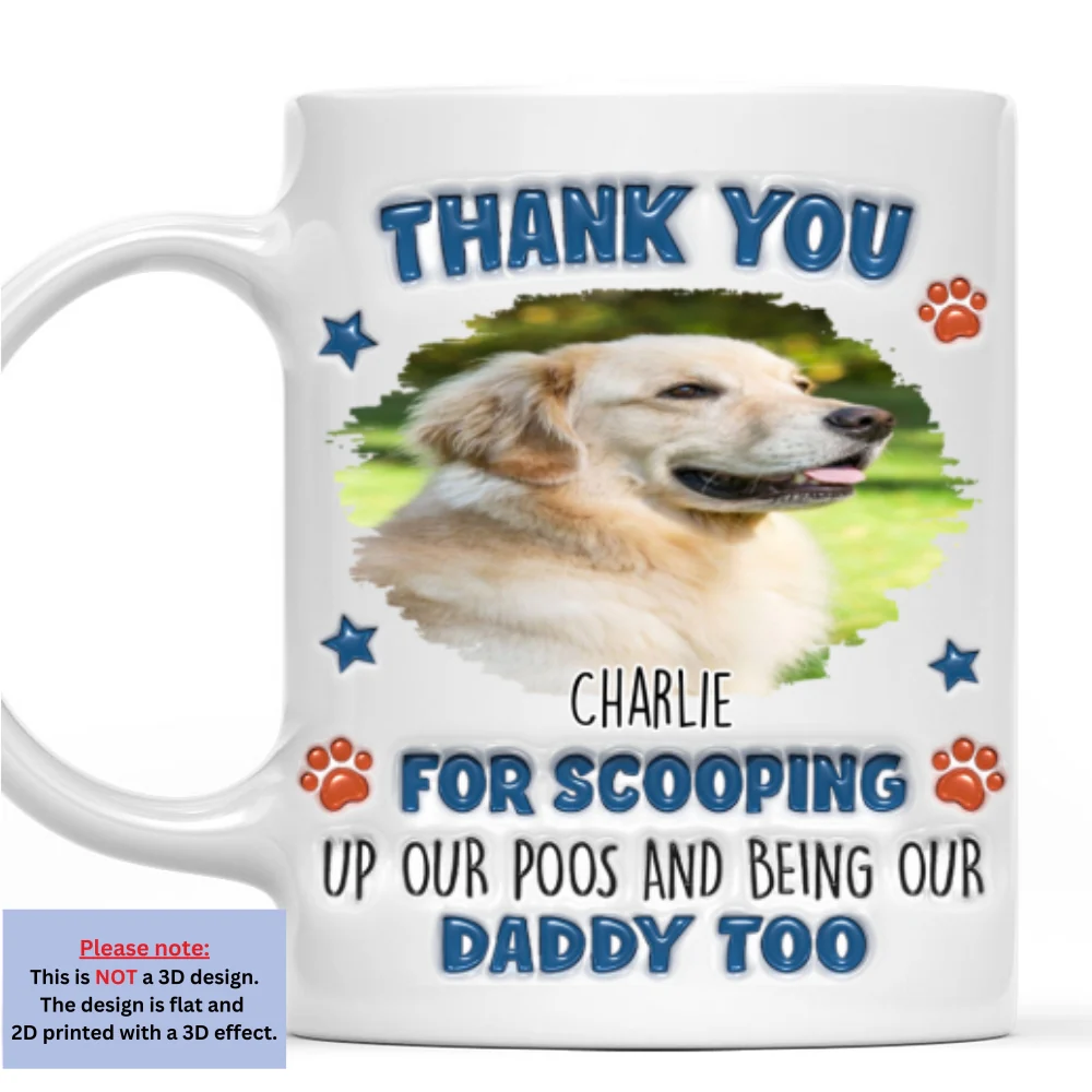 Scooping My Poo Photo - Personalized Custom 3D Inflated Effect Coffee Mug - Image 7