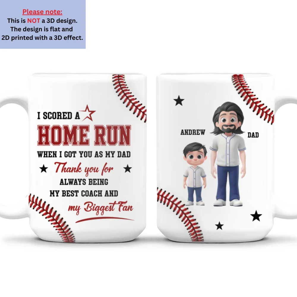Score A Home Run - Personalized Custom 3D Effect Mug - Image 10