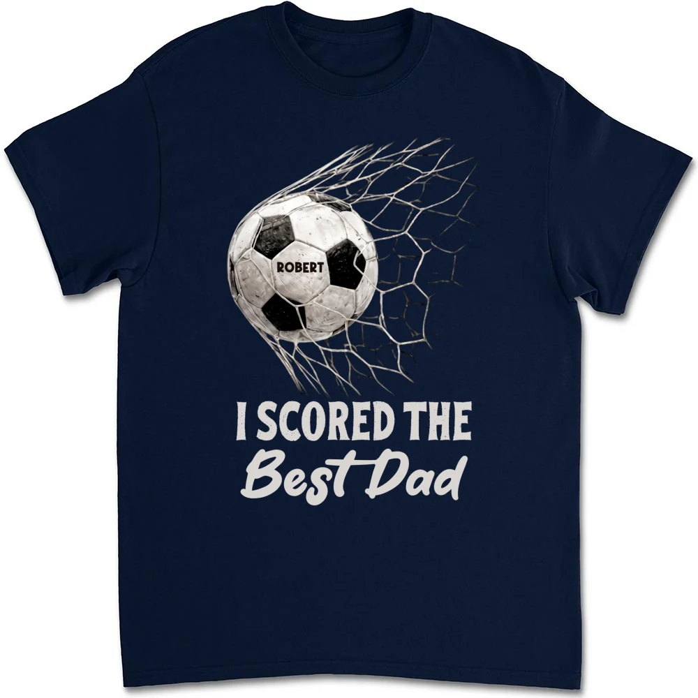 Scored The Best Dad Grandpa - Personalized Custom Shirt - Image 11