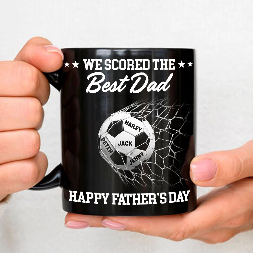 Scored The Best Dad - Personalized Custom Coffee Mug - Image 3