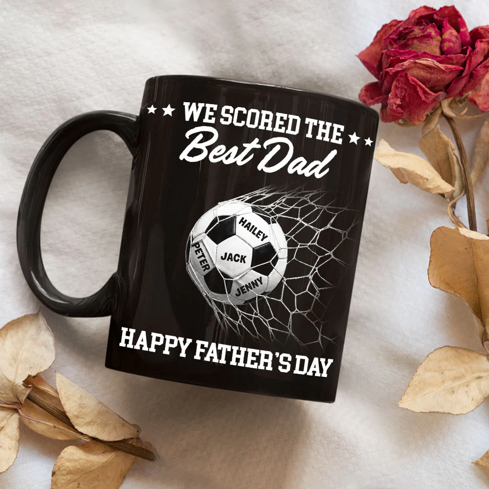 Scored The Best Dad - Personalized Custom Coffee Mug - Image 4