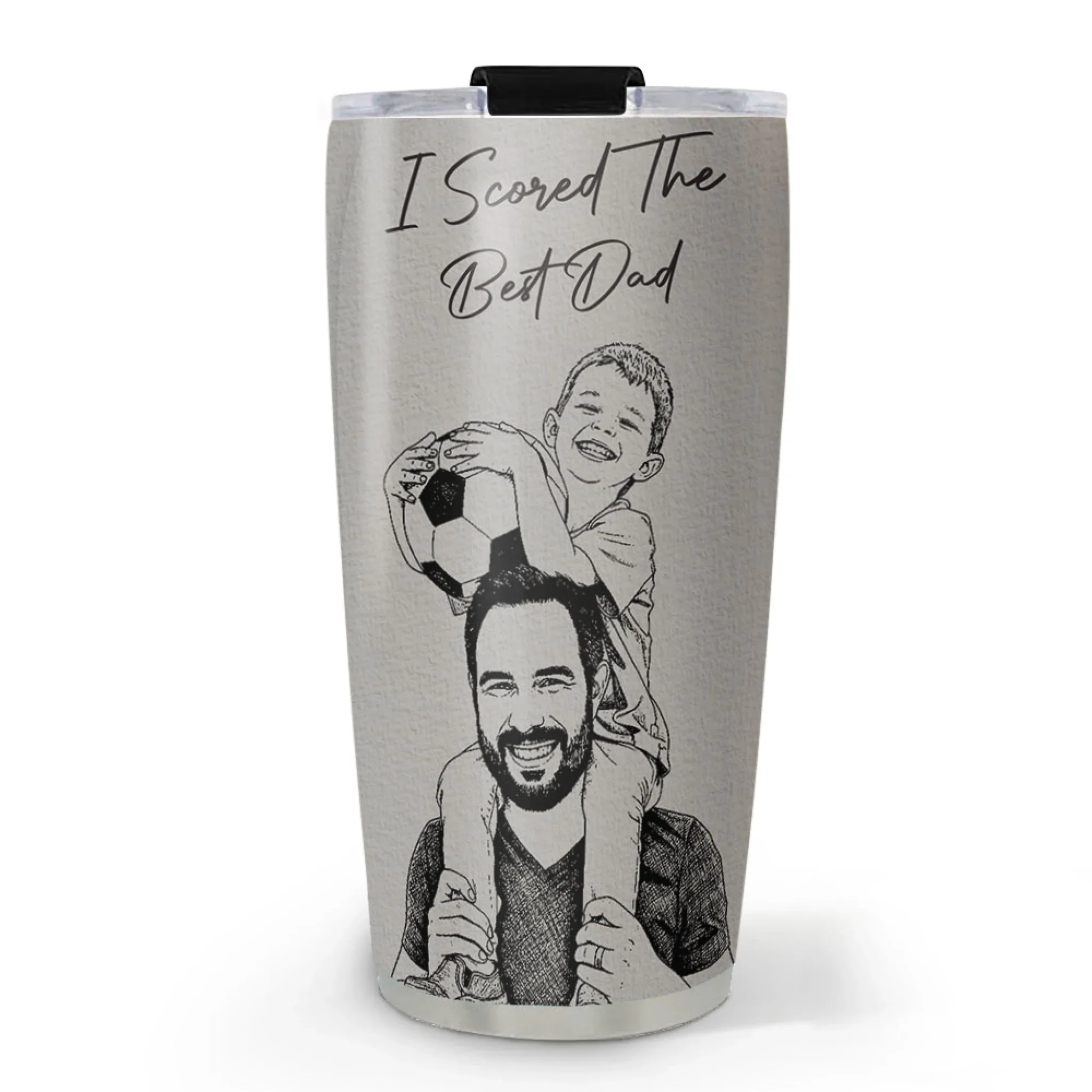 Scored The Best Dad - Personalized Custom Tumbler