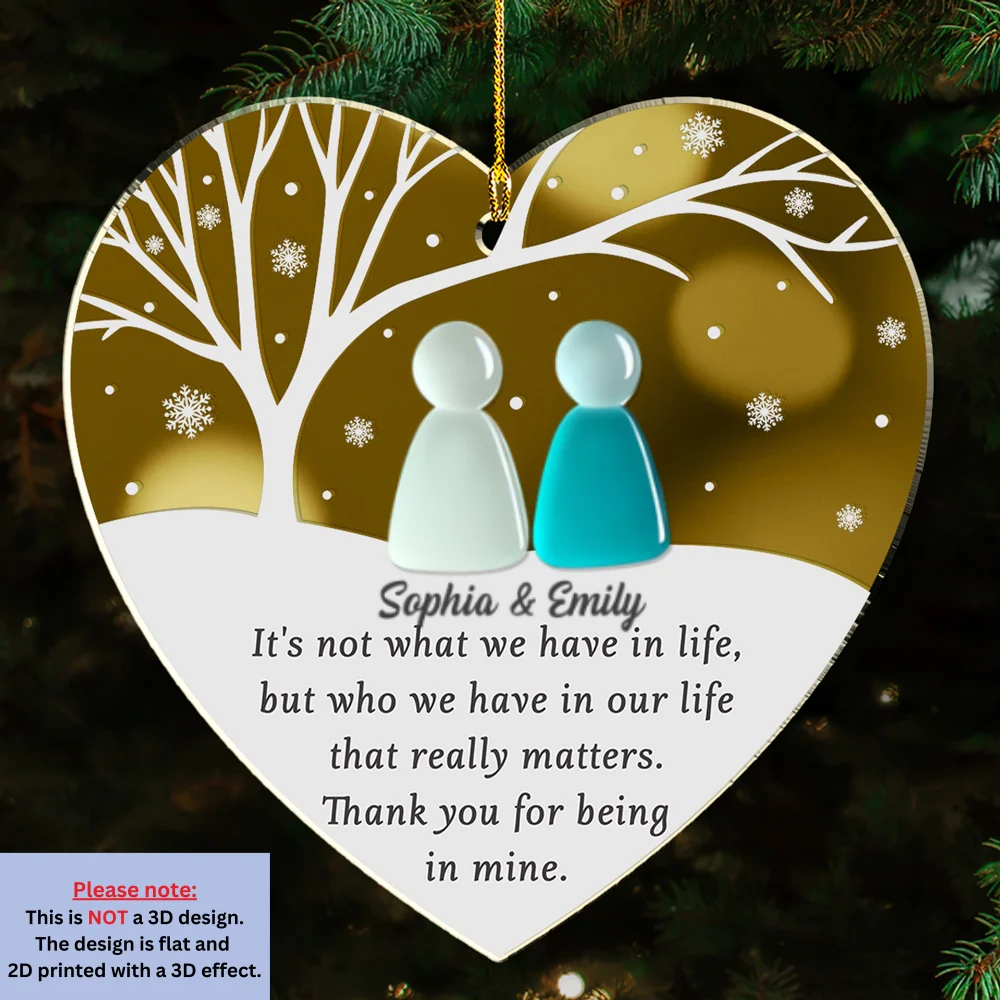 Sea Glass Friendship - Personalized Custom Mirrored Acrylic Ornament - Image 7