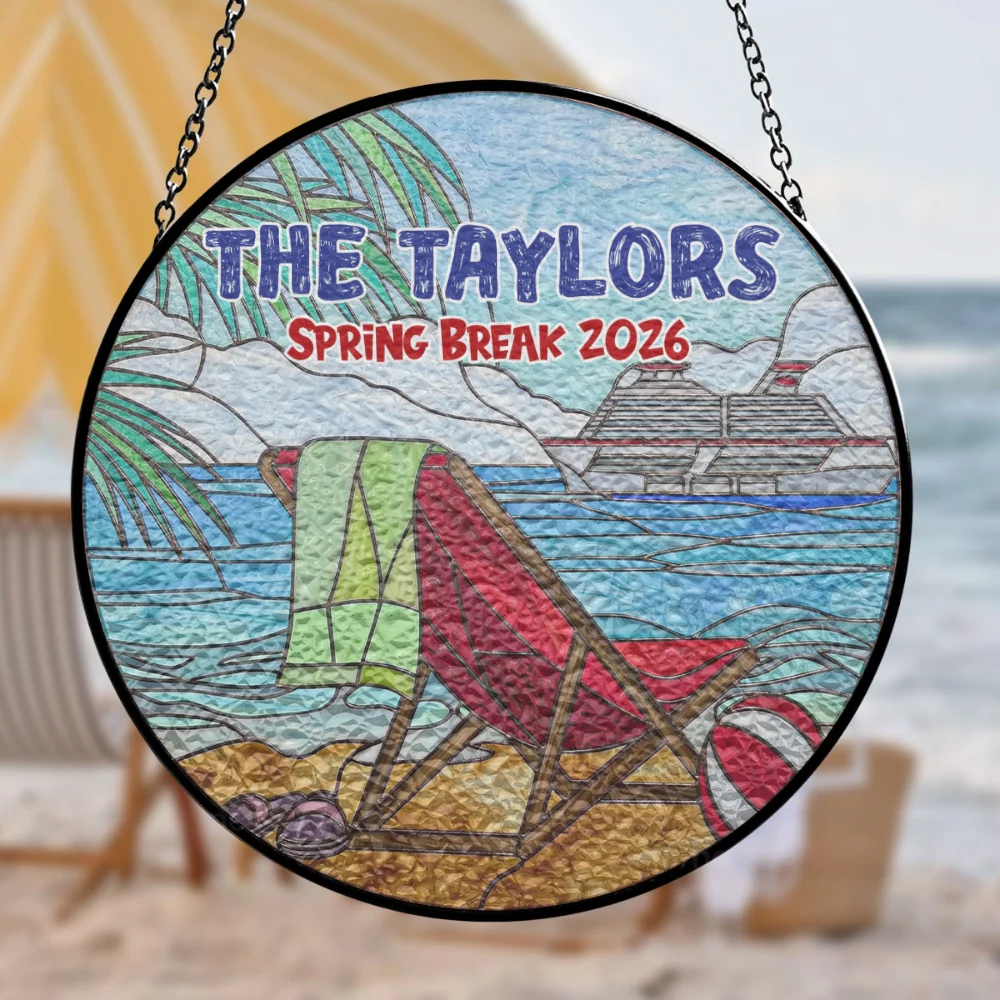 Seas the Day Together - Personalized Custom Stained Glass Window Hanging Suncatcher - Image 6