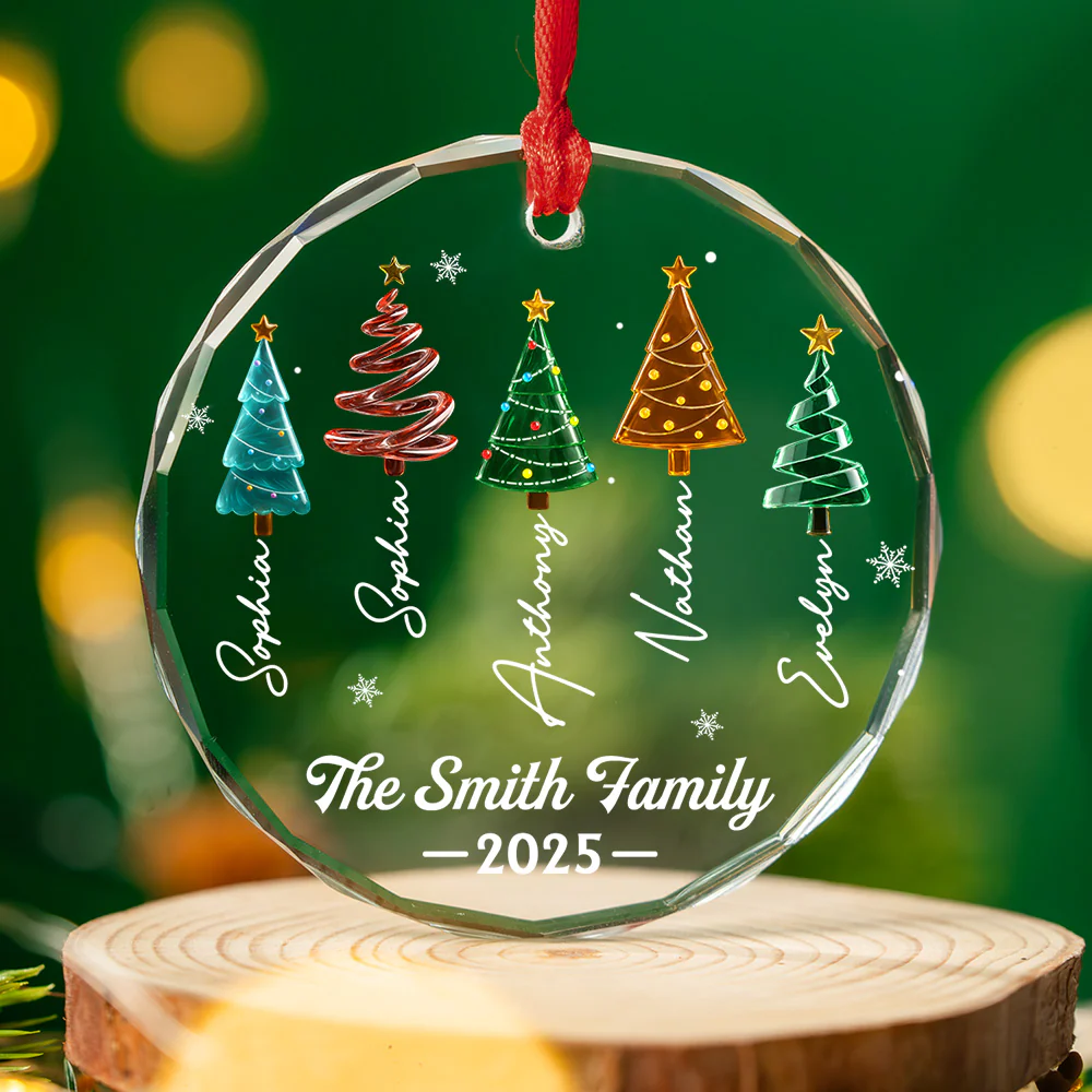 Season Love - Personalized Custom Glass Ornament - Image 3