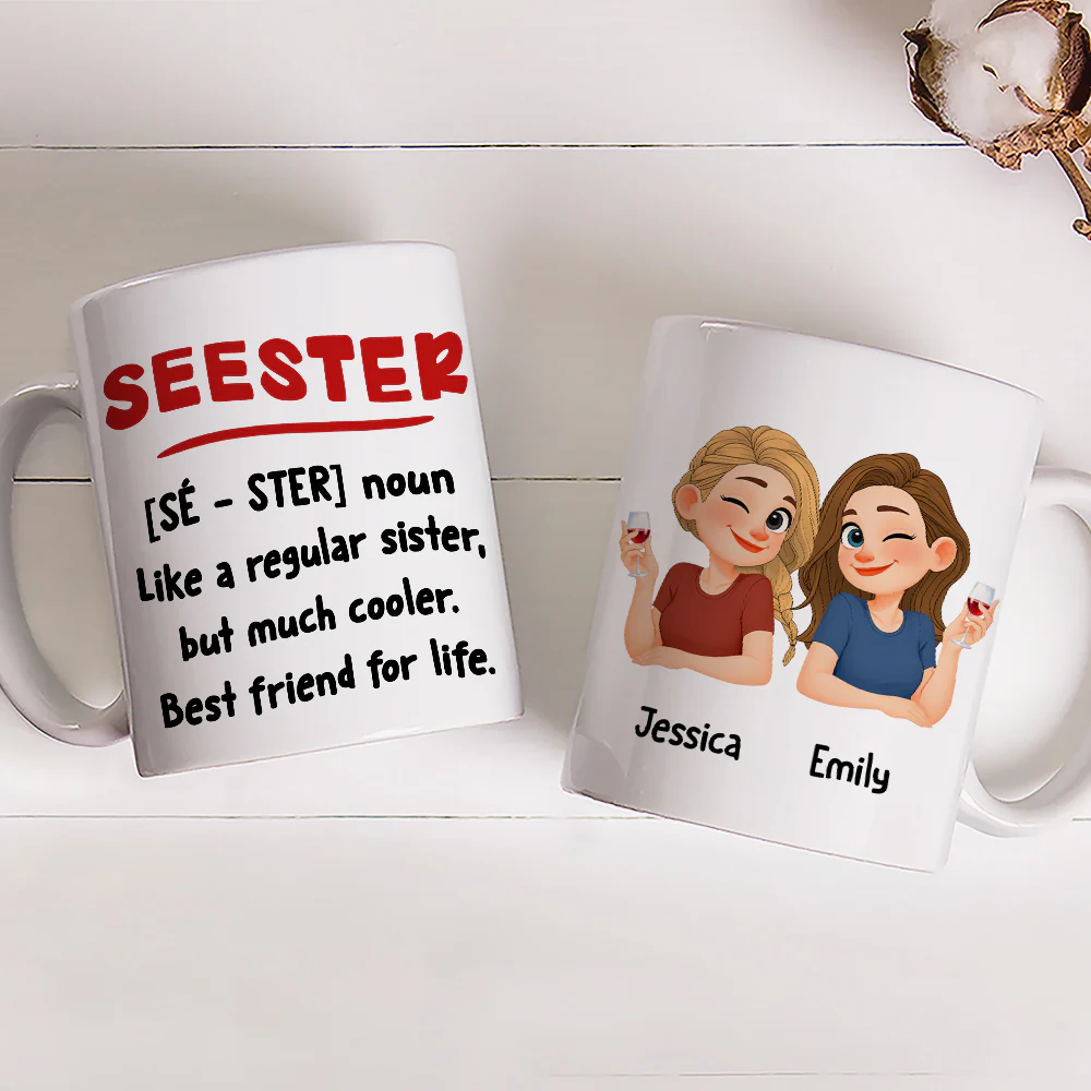 Seester Squad - Personalized Custom Coffee Mug - Image 2