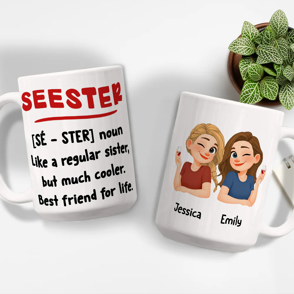 Seester Squad - Personalized Custom Coffee Mug - Image 4