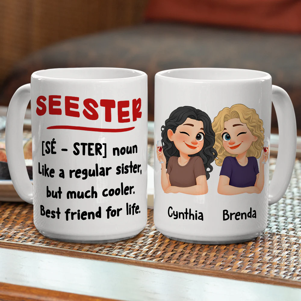 Seester Squad - Personalized Custom Coffee Mug - Image 5