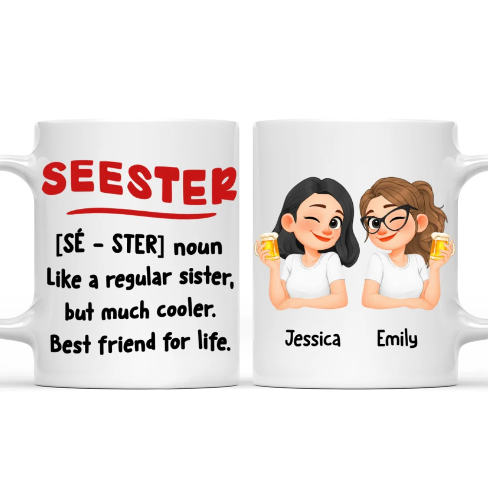 Seester Squad - Personalized Custom Coffee Mug - Image 7