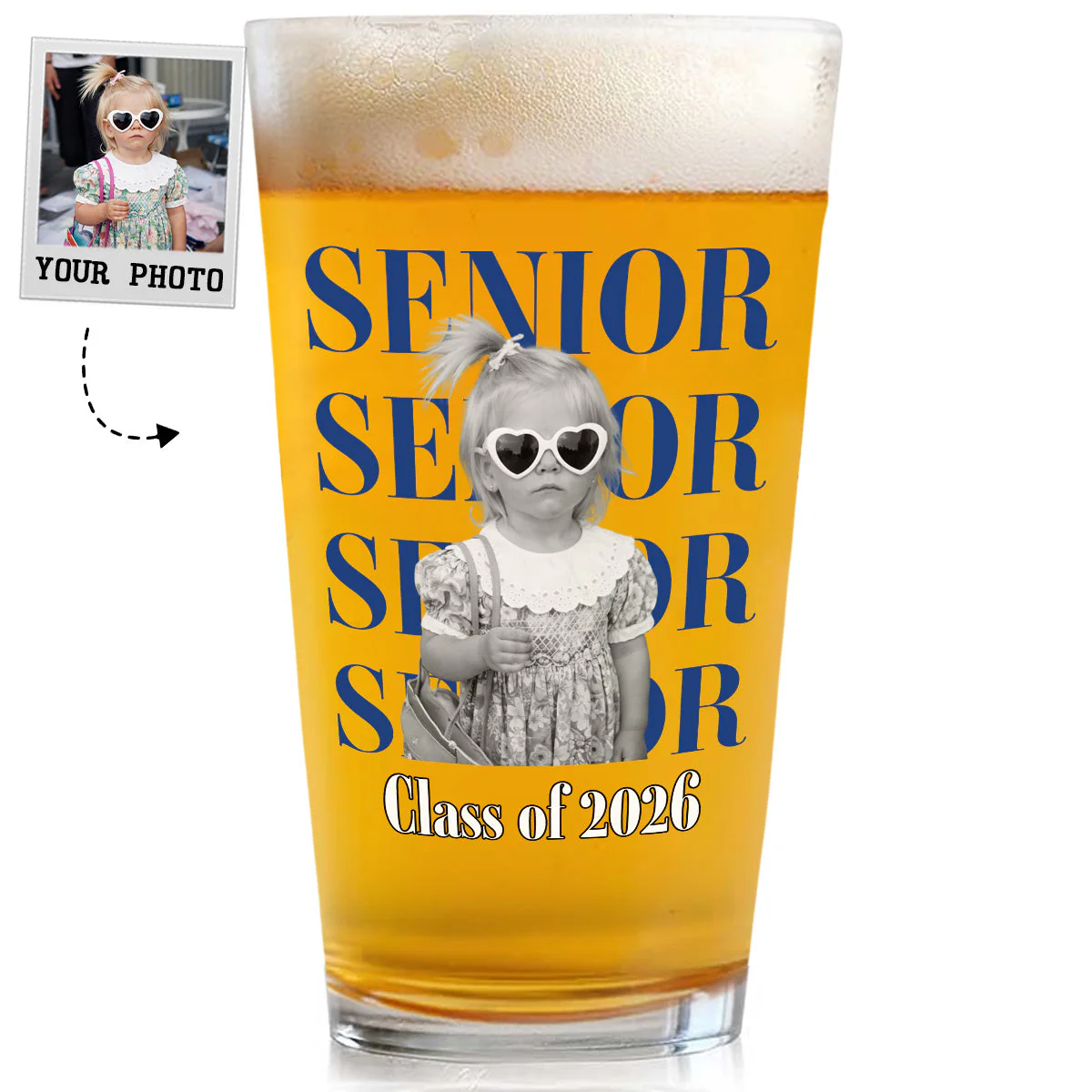 Senior 2026 - Personalized Custom Beer Glass