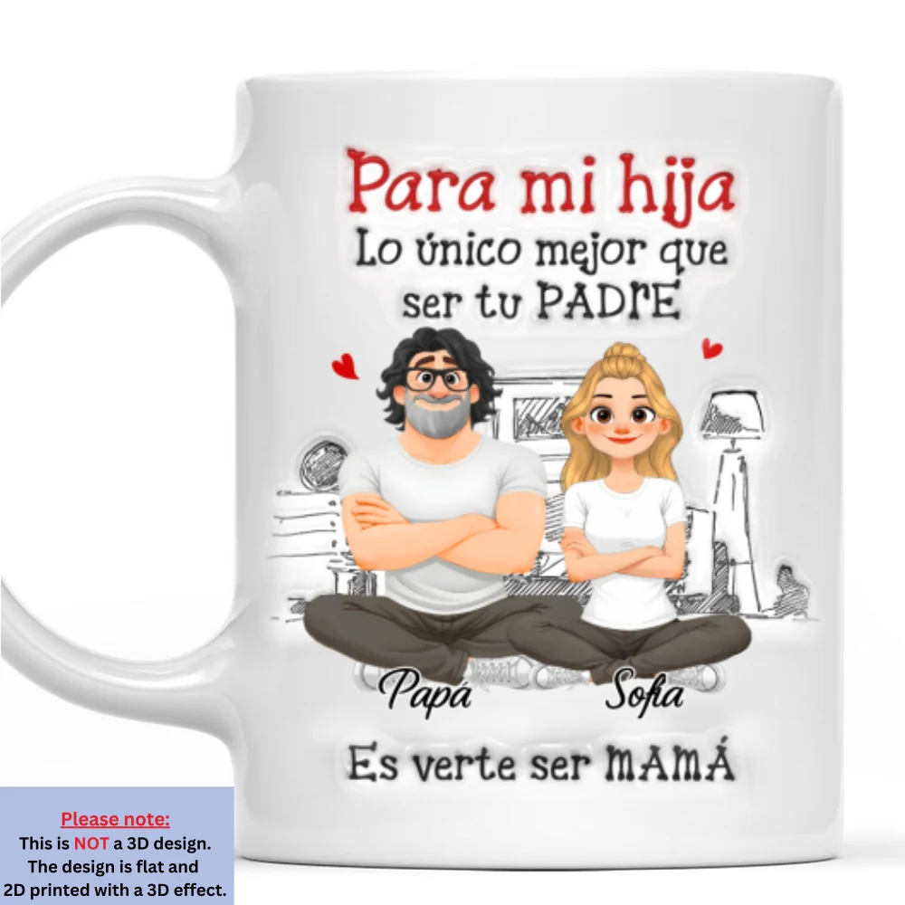 Ser Tu Padre - Taza Personalizada con Efecto 3D Inflado - Image 7