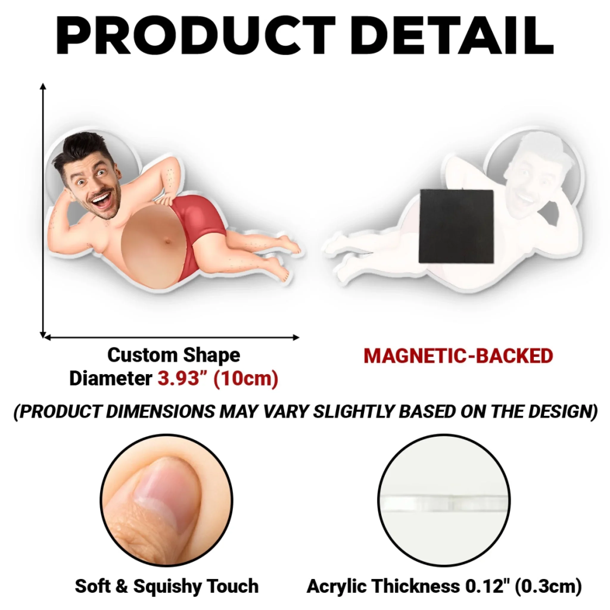 Sexy Couple - Personalized Custom Squishy Acrylic Fridge Magnet - Image 2