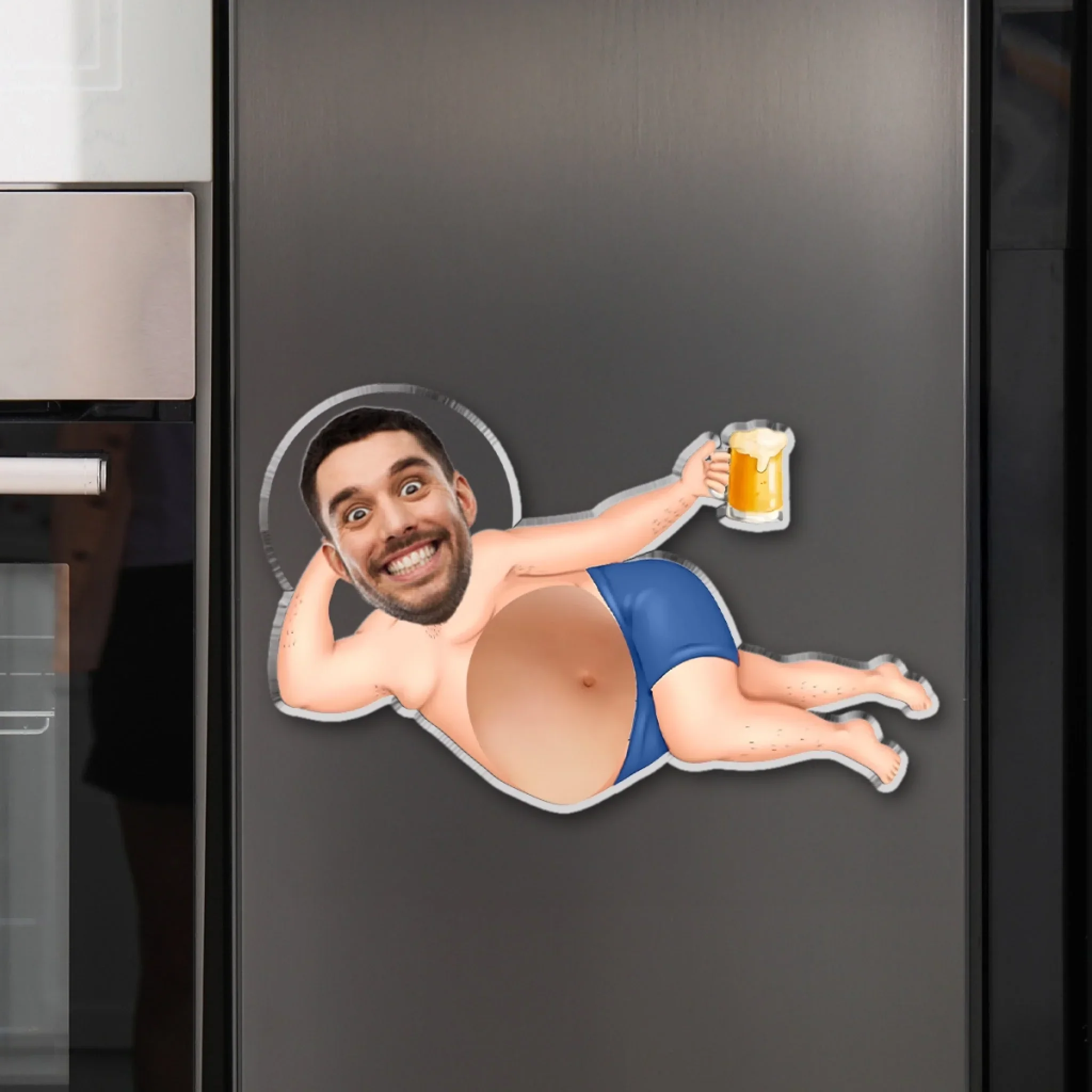 Sexy Couple - Personalized Custom Squishy Acrylic Fridge Magnet - Image 3