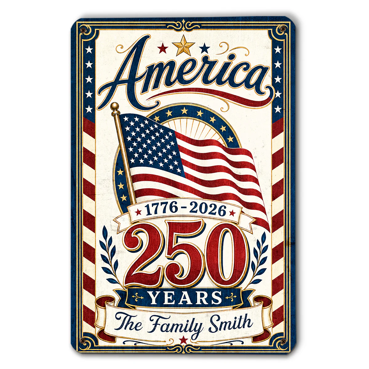 Shout Out To America - Personalized Custom 3D Effect Metal Sign