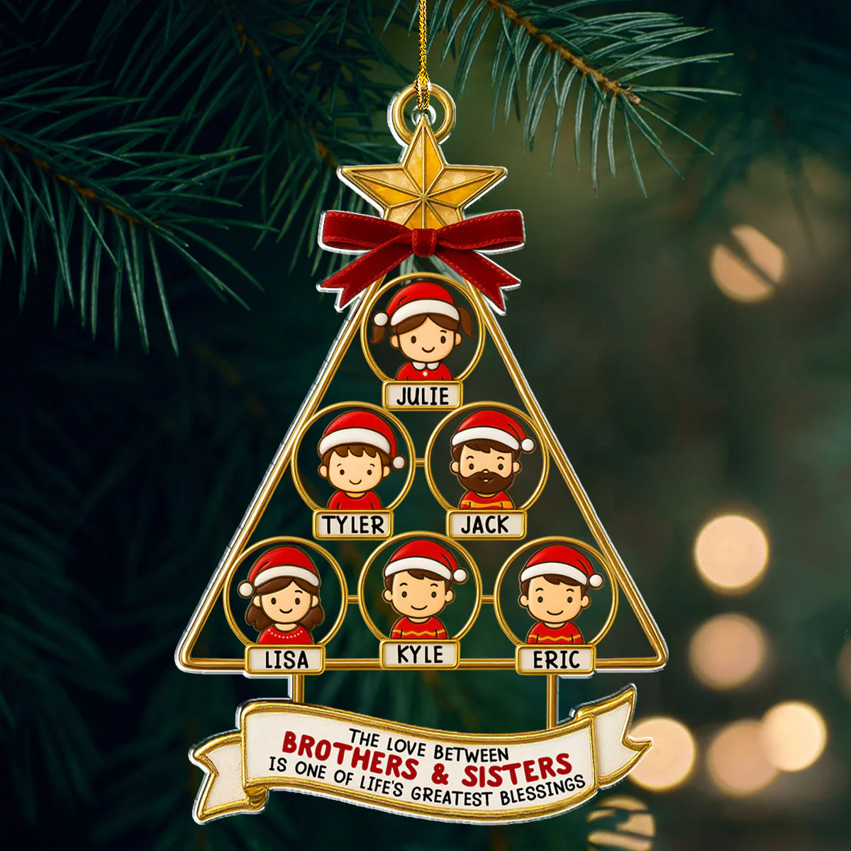 Siblings Memories Tree - Personalized Custom Acrylic Ornament