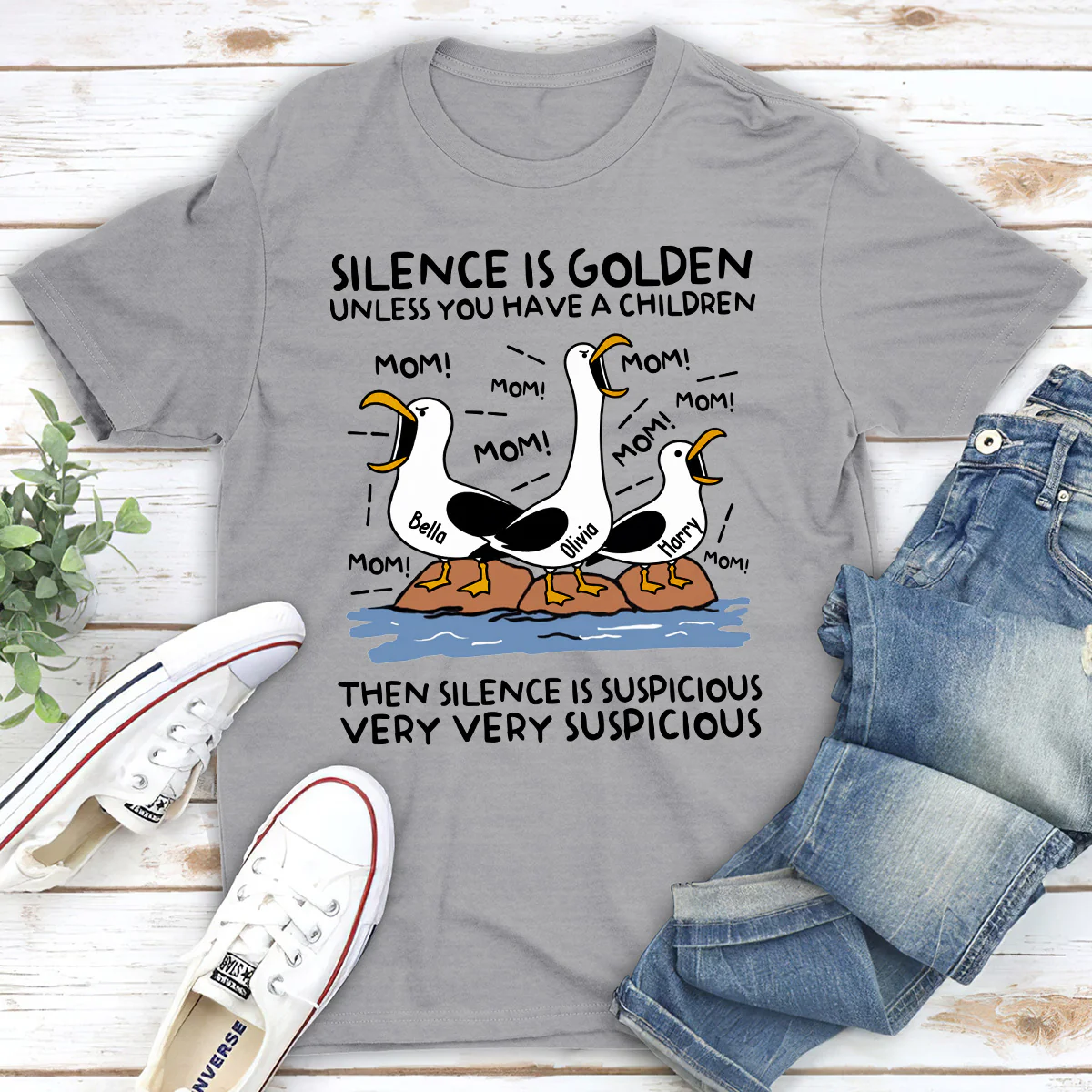Silence Is Golden - Personalized Custom Shirt - Image 2