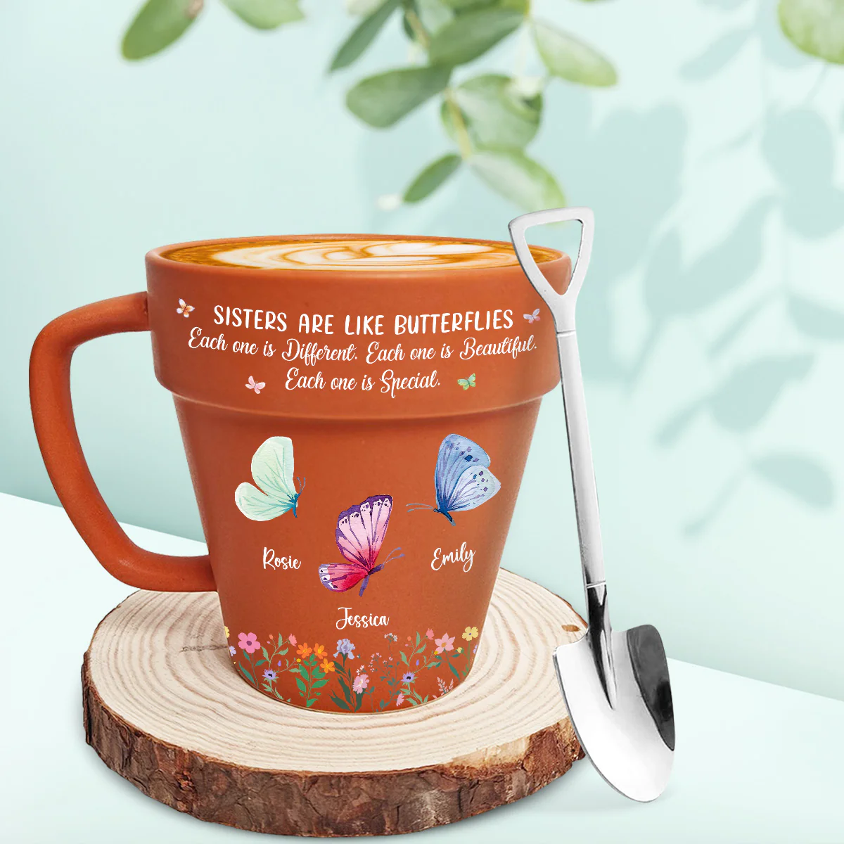 Sister Are The Gardeners Of Our Souls - Personalized Custom Plant Pot Mug - Image 3