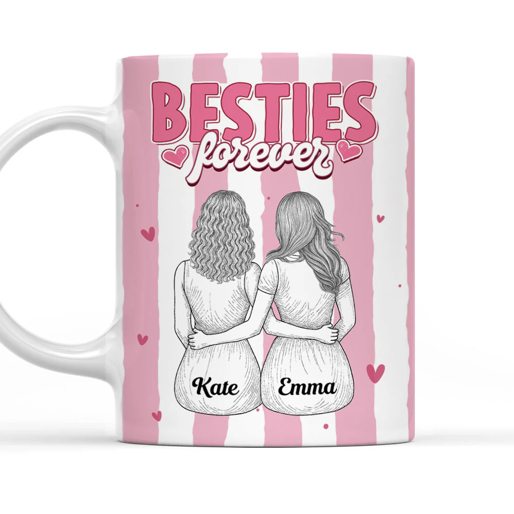 Sister Friend Always By My Side - Personalized Custom Coffee Mug