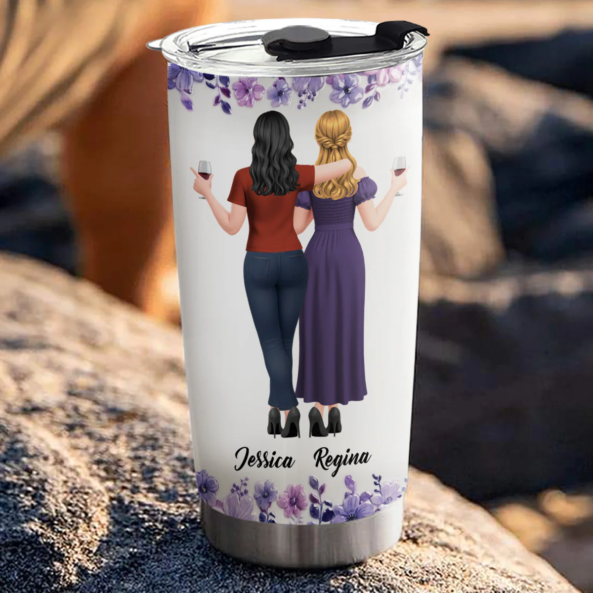 Sister Of My Soul - Personalized Custom 3D Effect Tumbler - Image 4