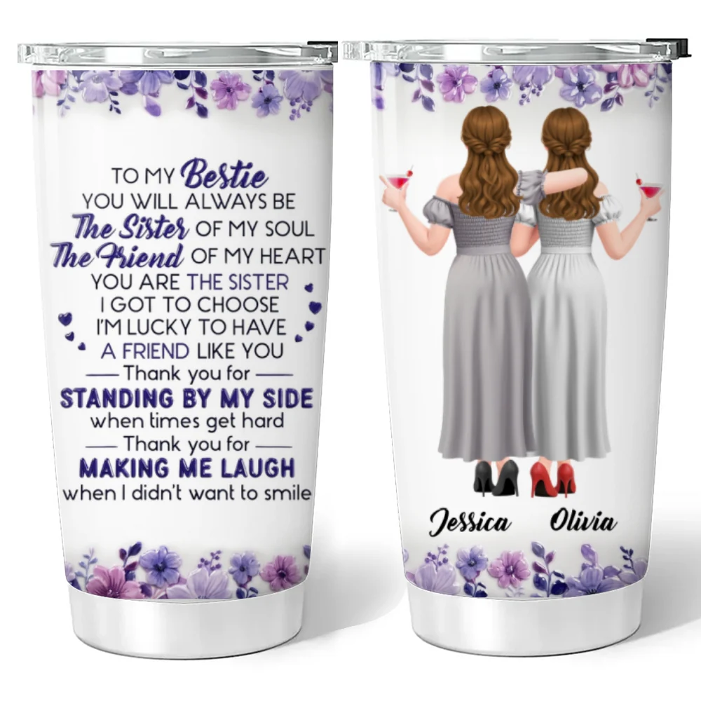 Sister Of My Soul - Personalized Custom 3D Effect Tumbler - Image 7
