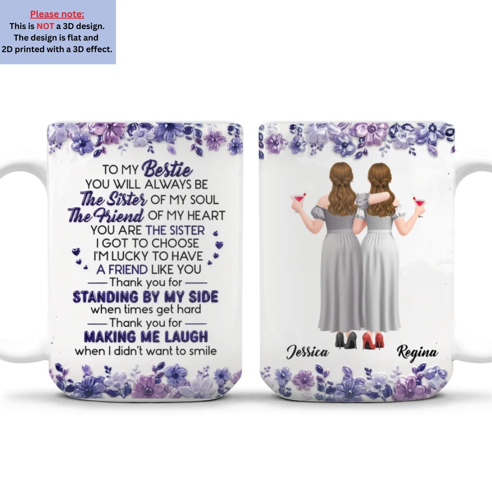 Sister Of My Soul - Personalized Custom Coffee Mug - Image 9