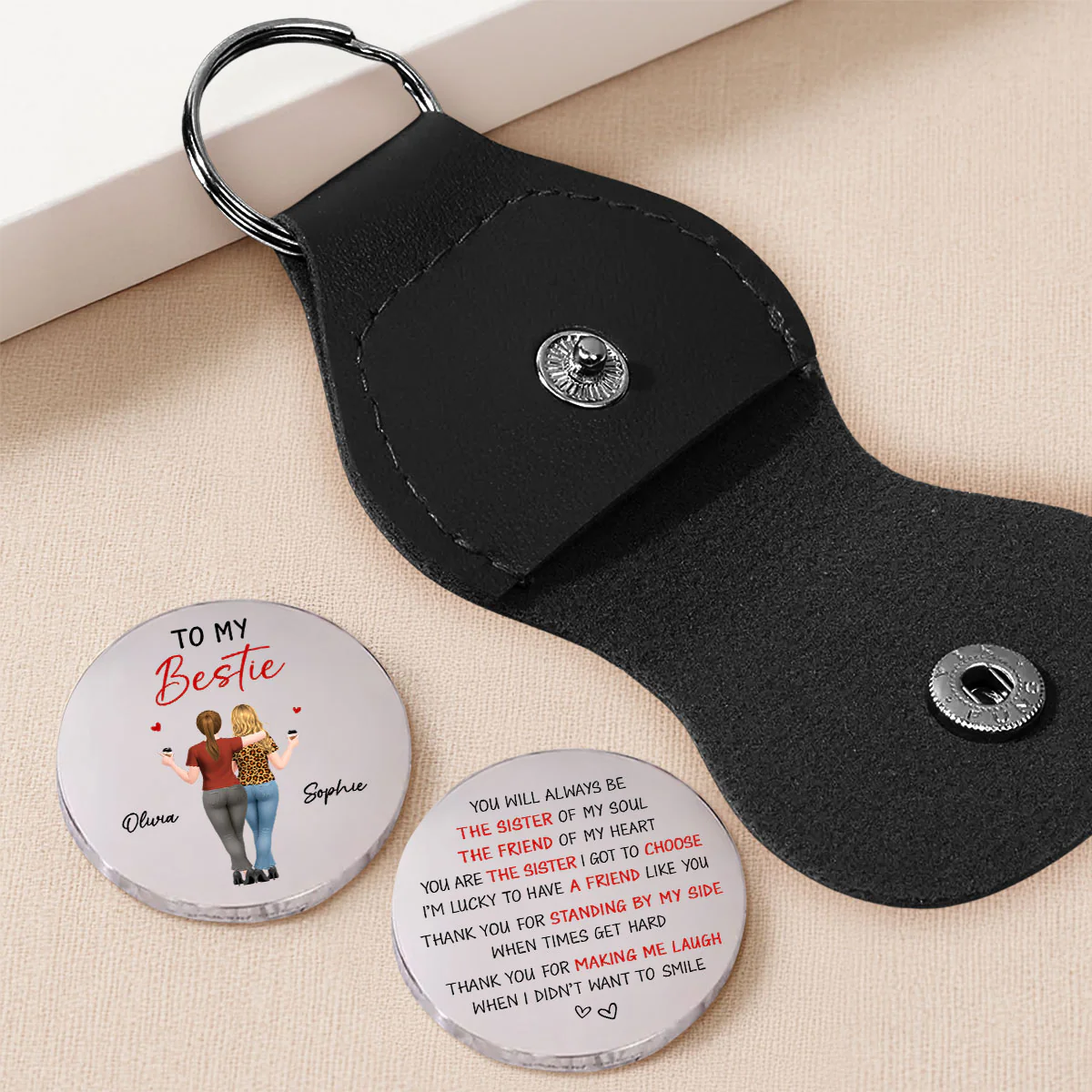 Sister Of My Soul - Personalized Custom Pocket Hug - Image 2