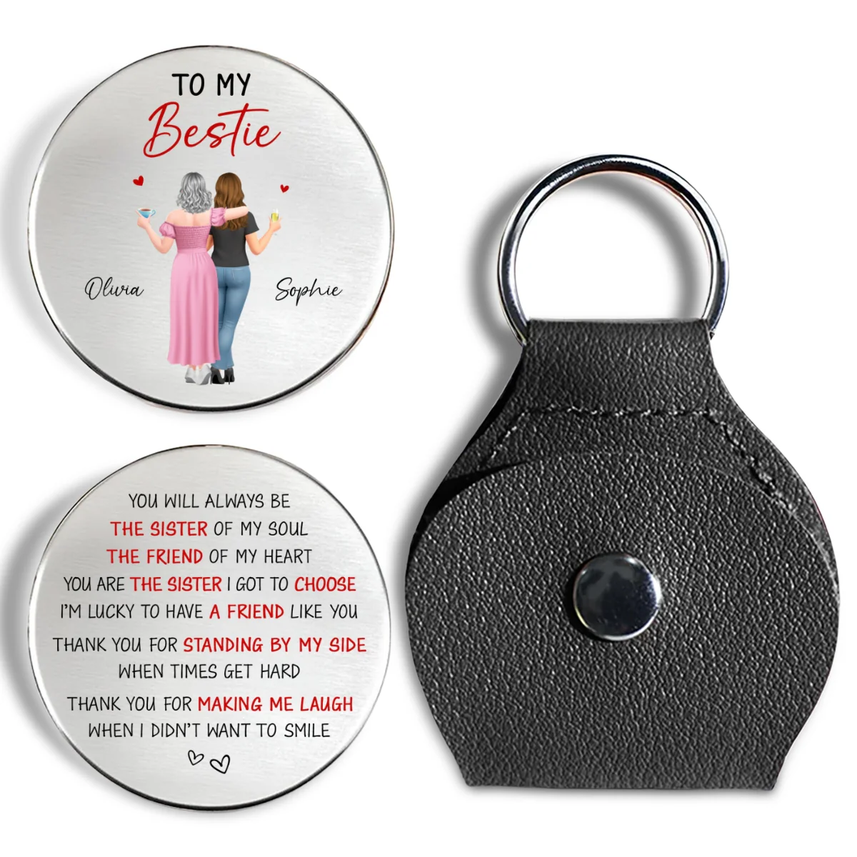 Sister Of My Soul - Personalized Custom Pocket Hug - Image 7