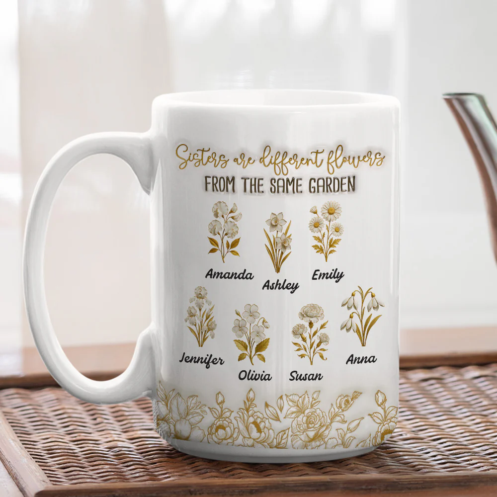 Sisterhood Garden - Personalized Custom 3D Inflated Effect Mug - Image 6