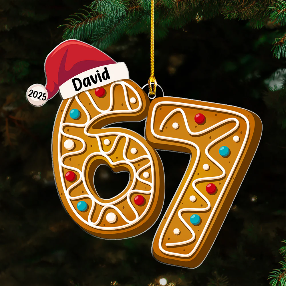 Six Seven Teen Slang - Personalized Custom Acrylic Ornament - Image 2