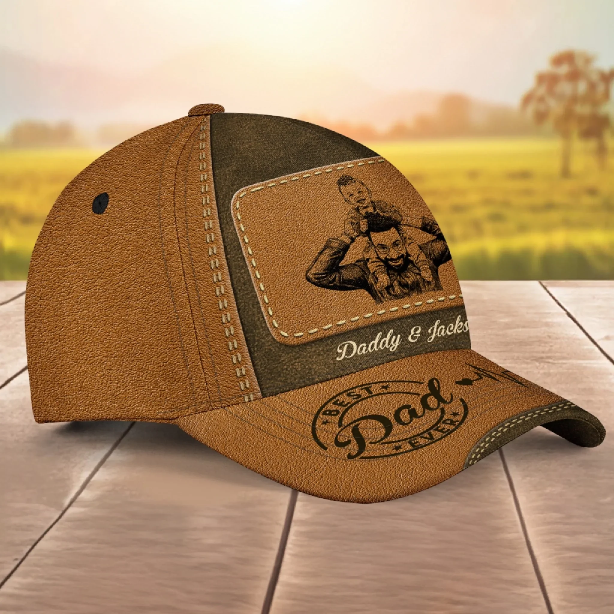 Sketch Dad Kids - Personalized Custom Classic Cap - Image 3