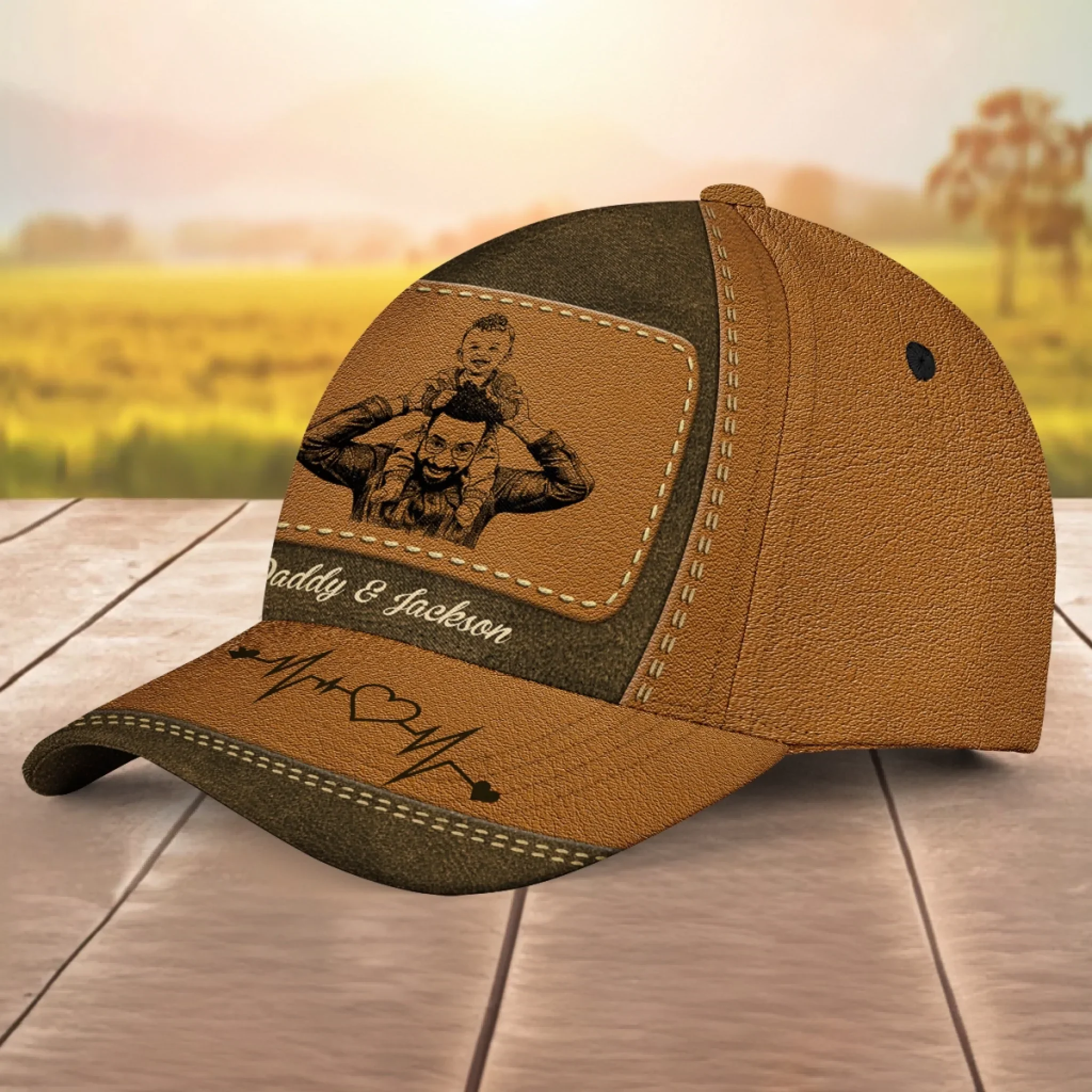 Sketch Dad Kids - Personalized Custom Classic Cap - Image 4