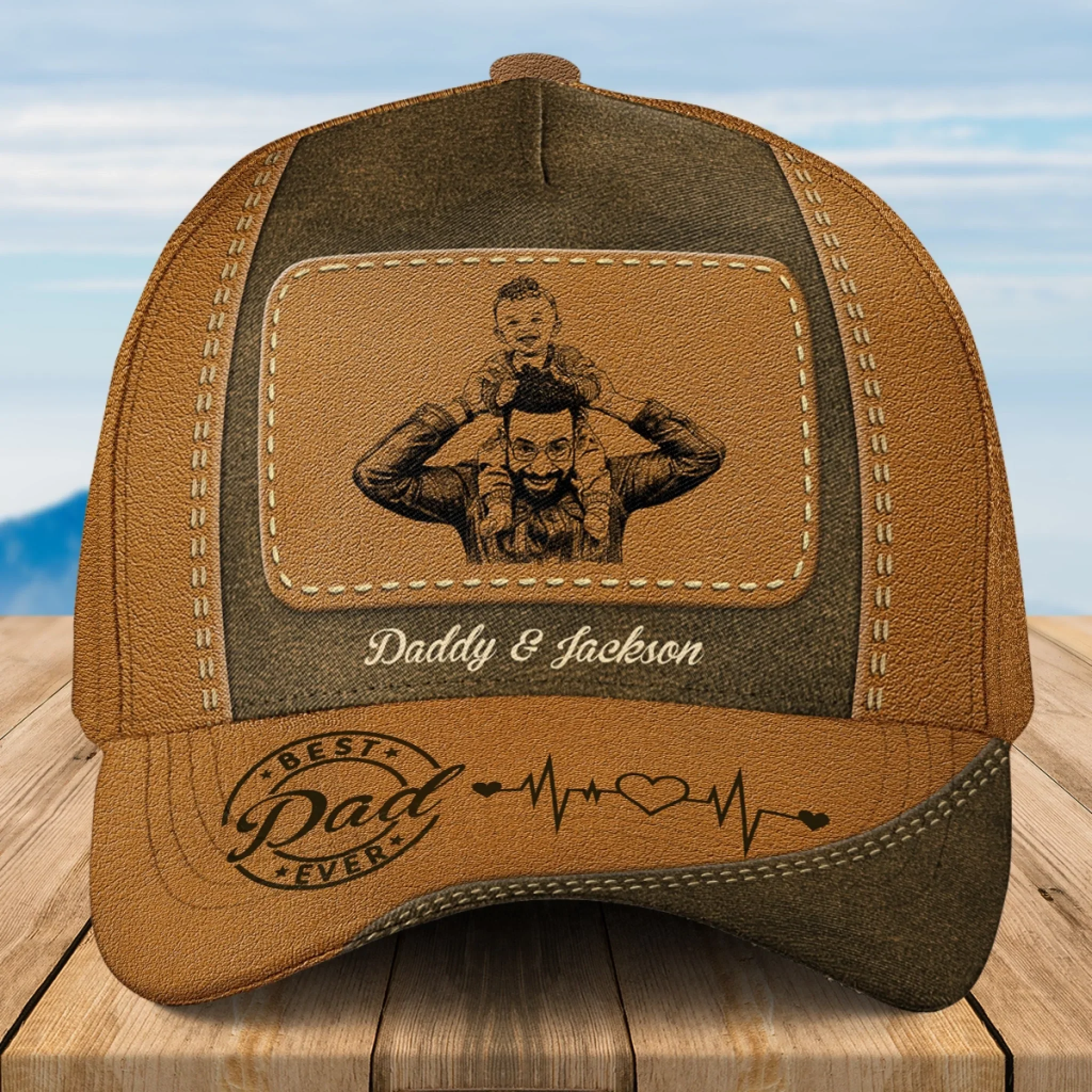 Sketch Dad Kids - Personalized Custom Classic Cap - Image 5