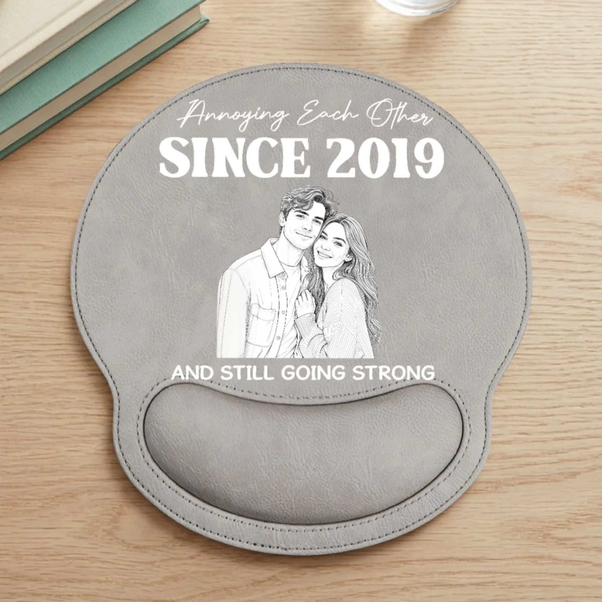 Sketch Love - Personalized Custom Leather Mouse Pad - Image 5