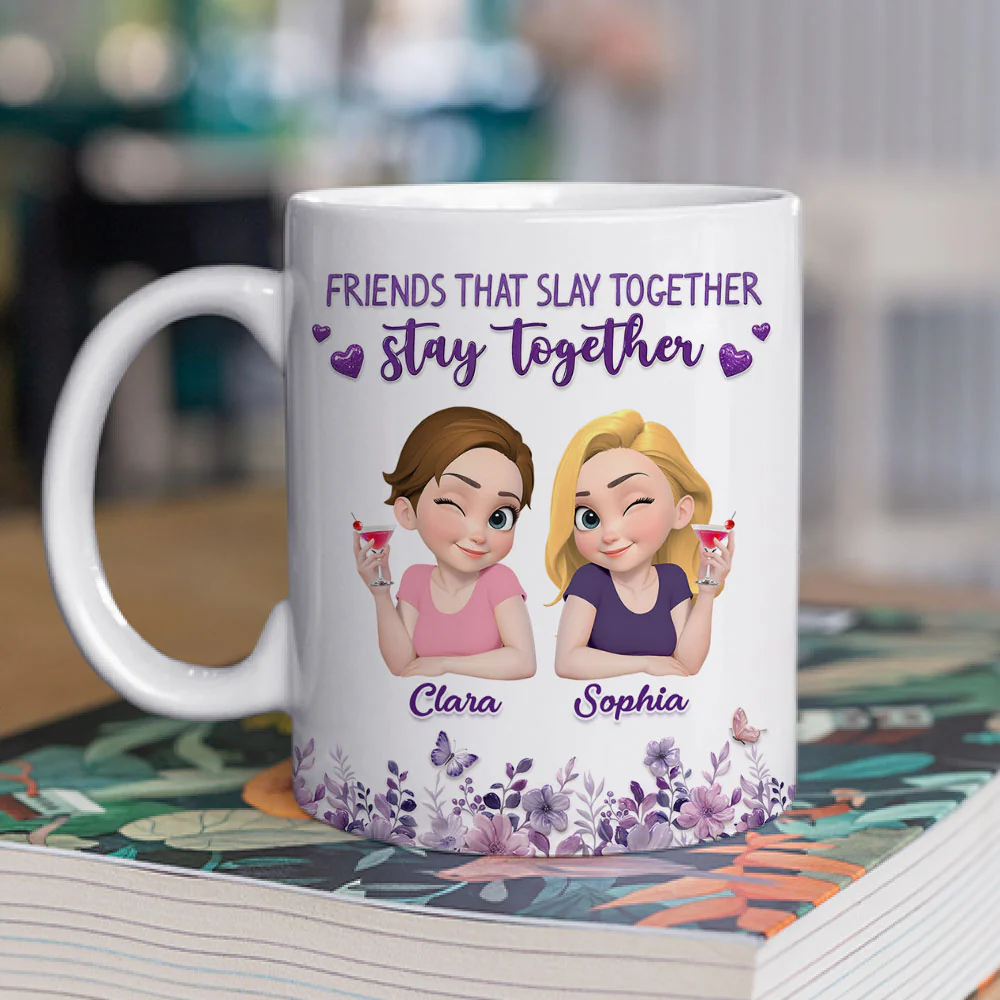 Slay Together Stay Together - Personalized Custom 3D Effect Mug - Image 2
