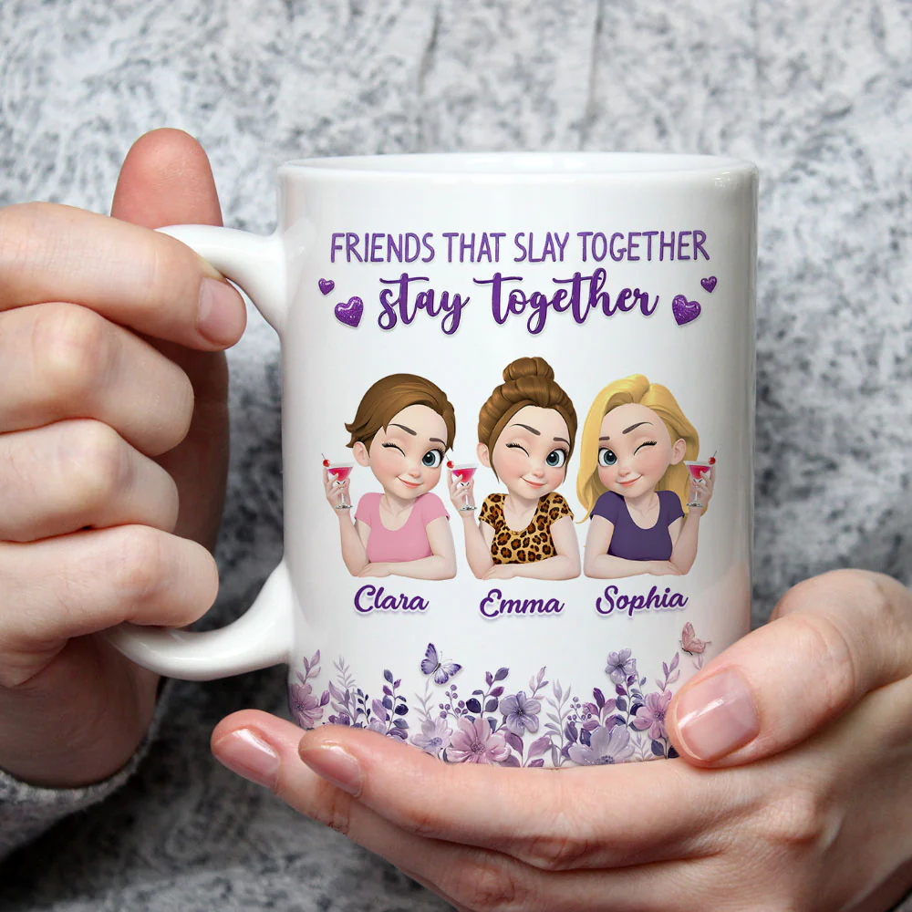 Slay Together Stay Together - Personalized Custom 3D Effect Mug - Image 3