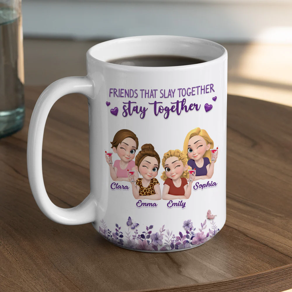 Slay Together Stay Together - Personalized Custom 3D Effect Mug - Image 4