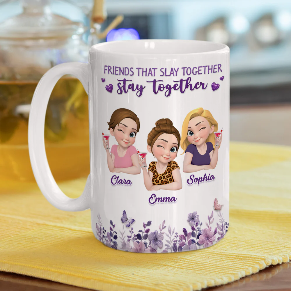 Slay Together Stay Together - Personalized Custom 3D Effect Mug - Image 5