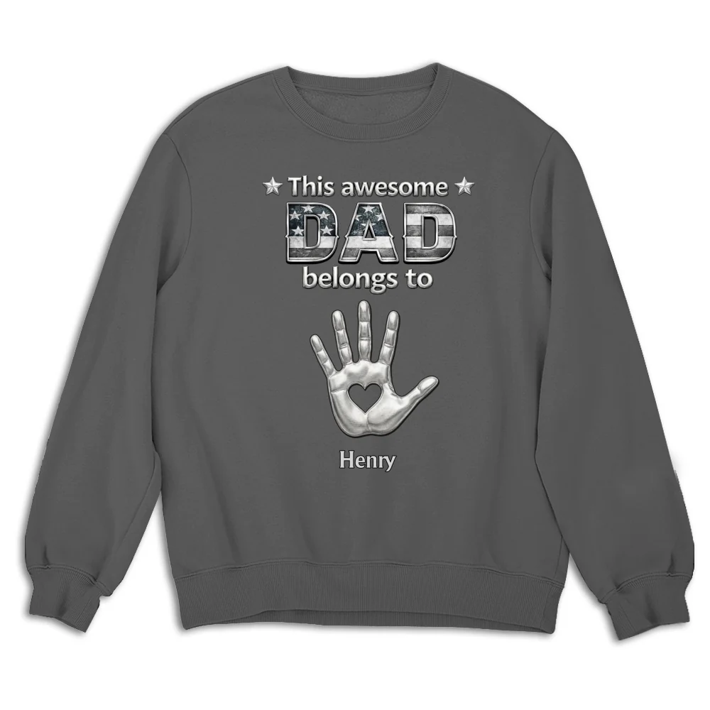 Sliver Grandpa Belongs To Us - Personalized Custom Shirt - Image 13