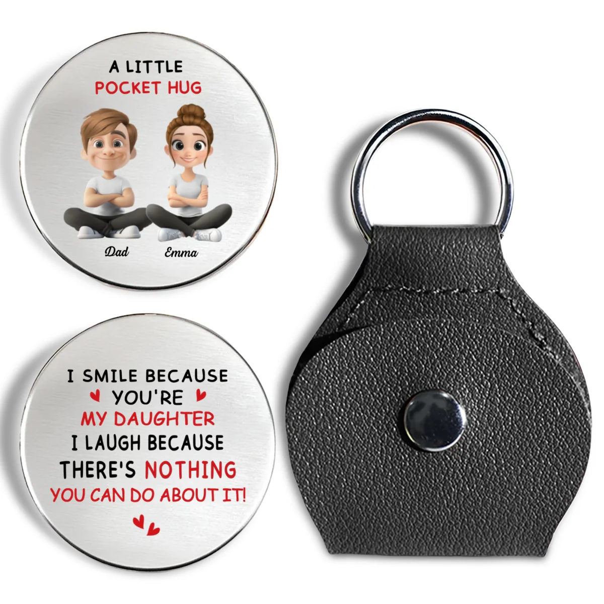 Smile Because Of You Kid - Personalized Custom Pocket Hug - Image 7