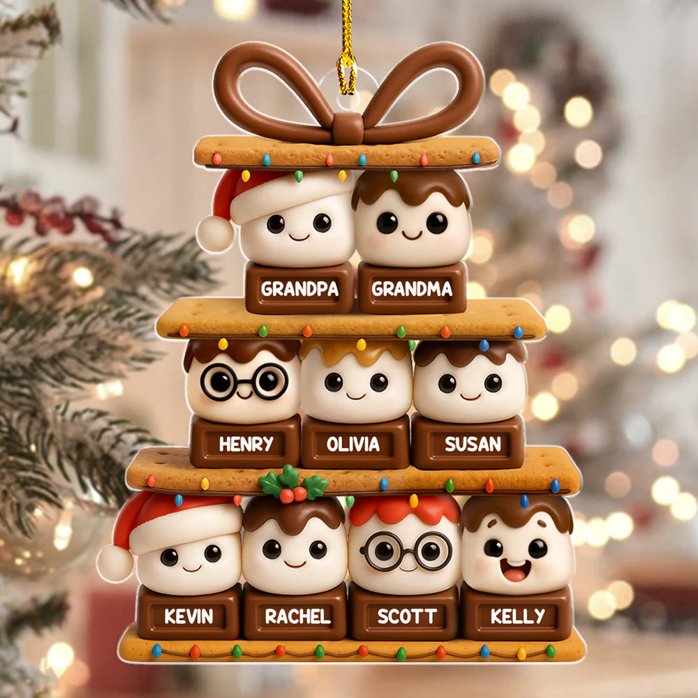 Smores Christmas Tree - Personalized Custom Acrylic Ornament - Image 5