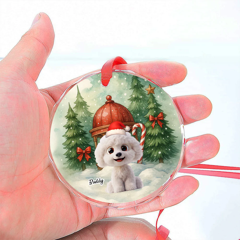 Snow Is Falling - Personalized Custom Glass Ornament - Image 5