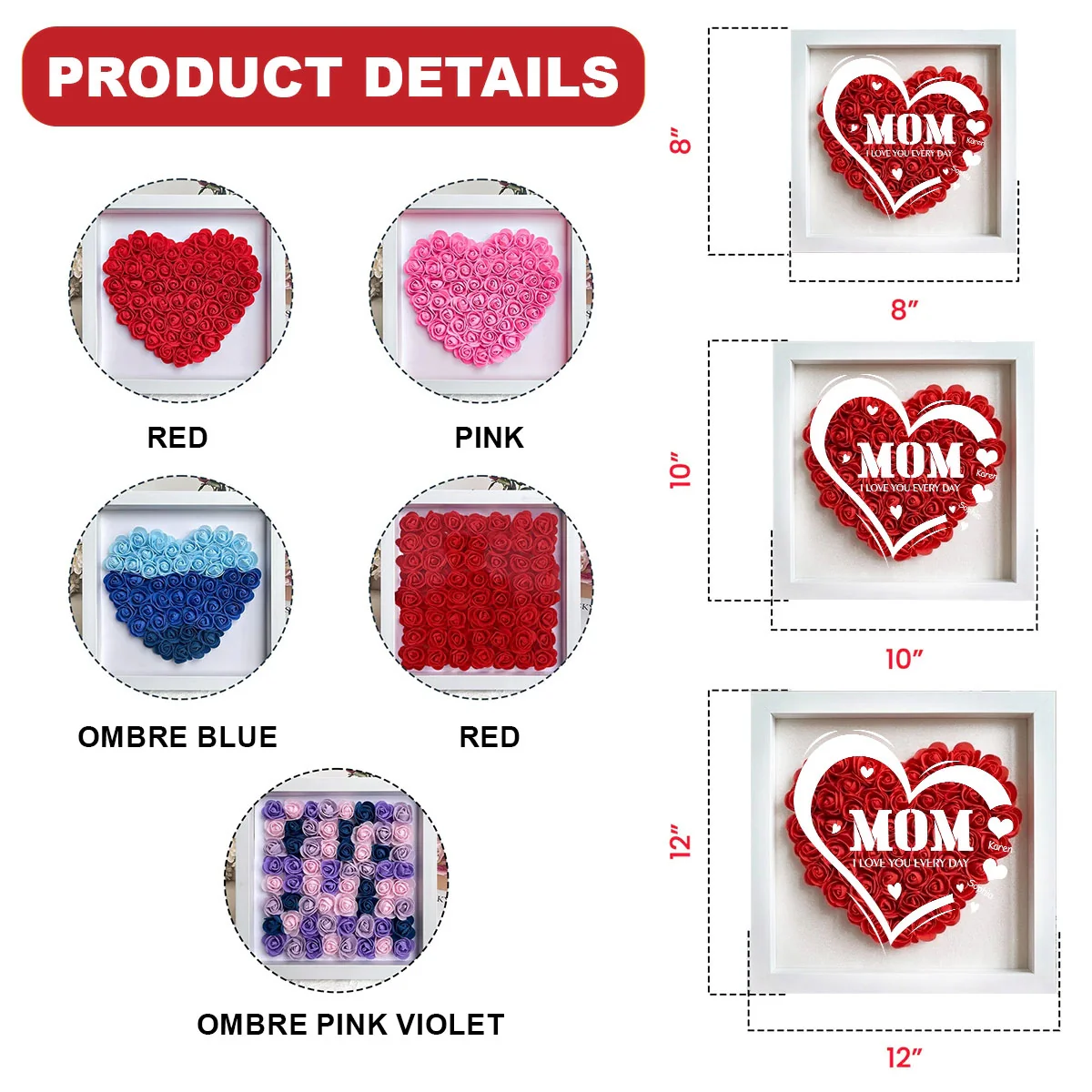 So Proud Of You - Personalized Custom Flower Shadow Box With LED Light - Image 6