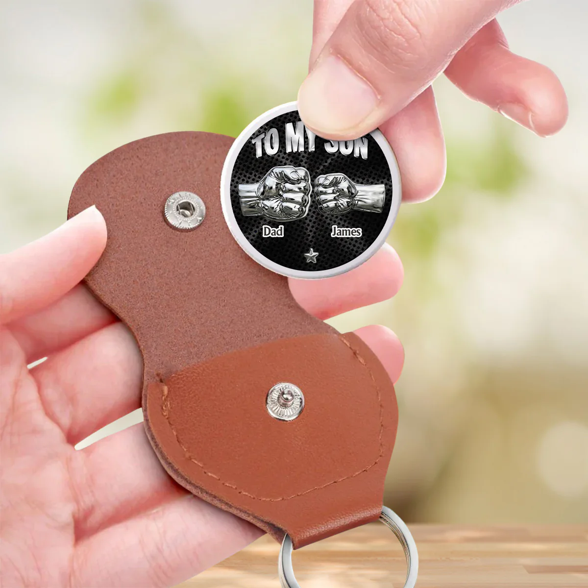 Son I Believe In You - Personalized Custom Pocket Hug - Image 3