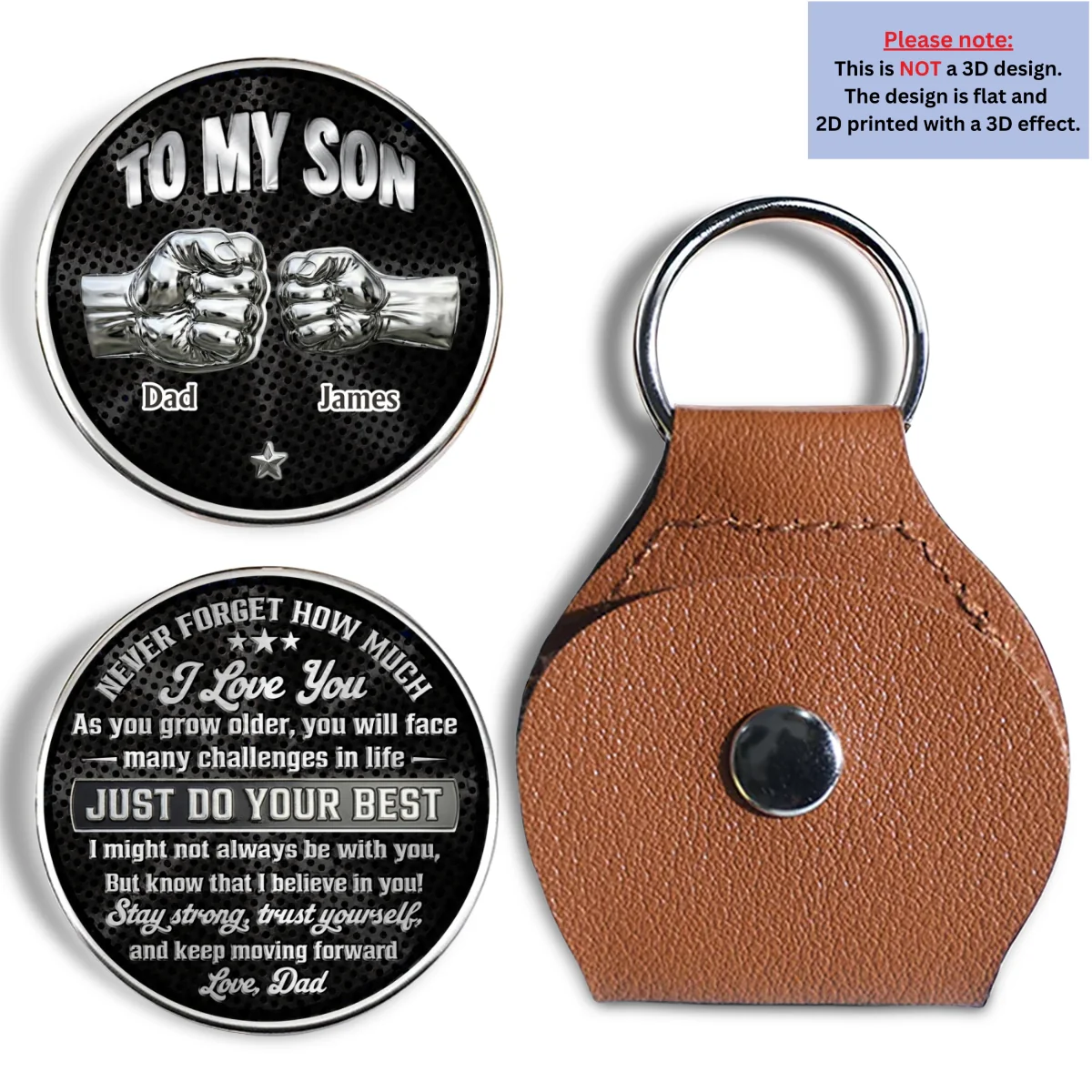 Son I Believe In You - Personalized Custom Pocket Hug - Image 6
