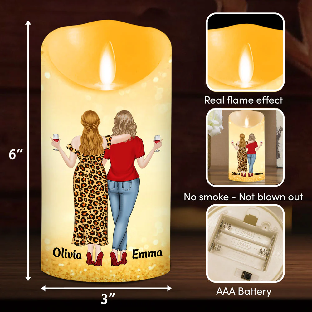 Soul Sisters - Personalized Custom LED Candle - Image 5