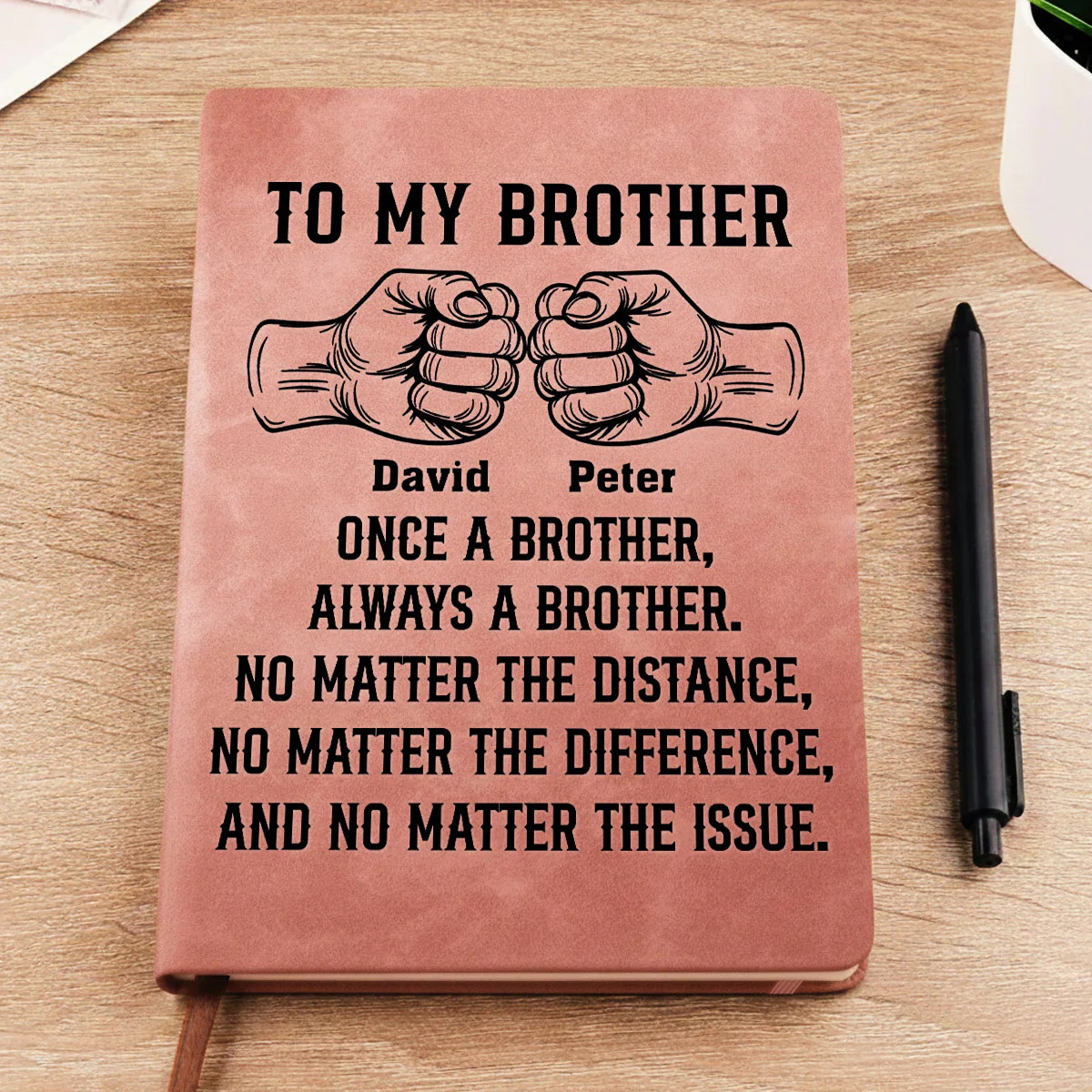 Soulmate Best Friend - Personalized Custom Leather Journal - Image 5