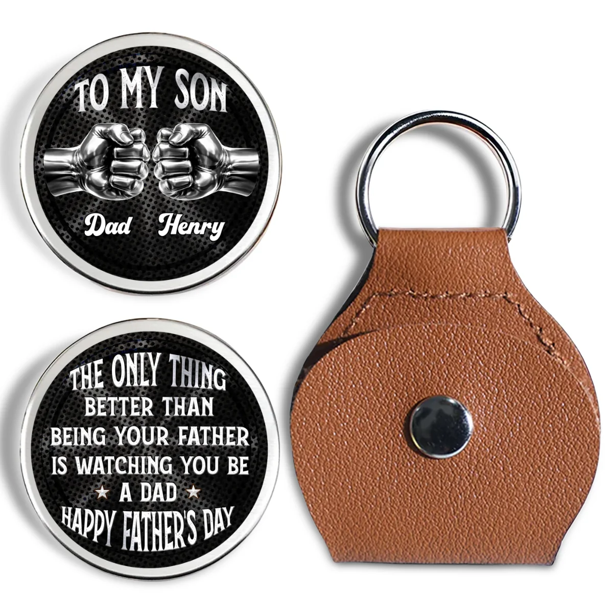 Soulmate Dad Best Friend - Personalized Custom Pocket Hug - Image 6