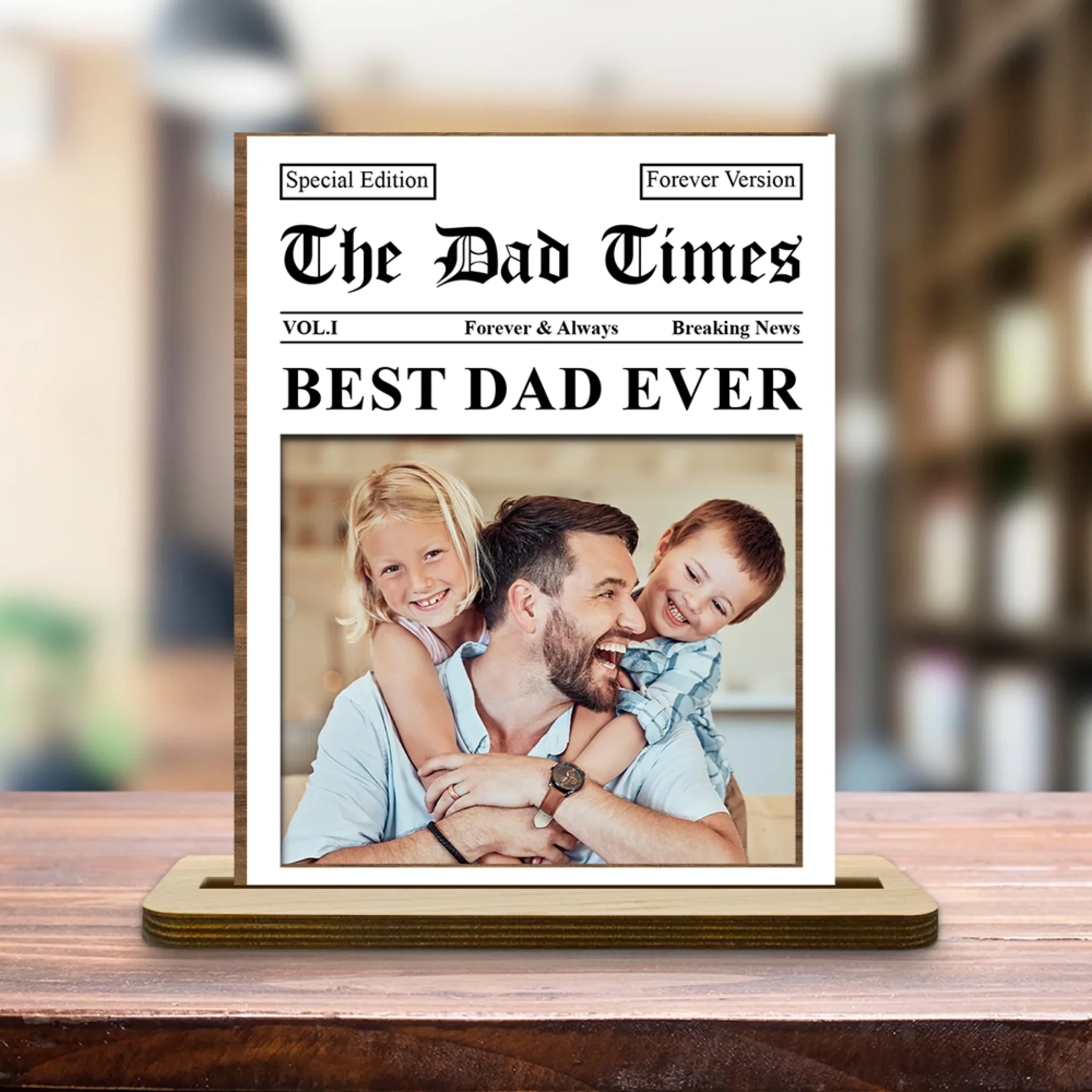 Special Edition - Personalized Custom 2-Layer Wood Plaque With Flat Base - Image 4